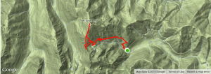 Topo map of the hike