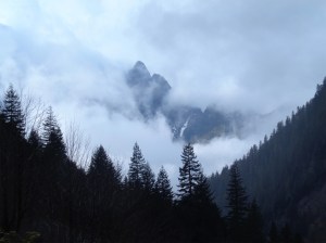 Peak peeking out from the clouds (ha)