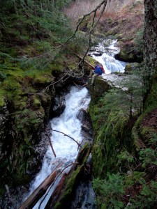 Dave at the top of the falls