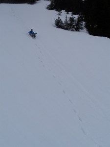 Dave's first glissade!