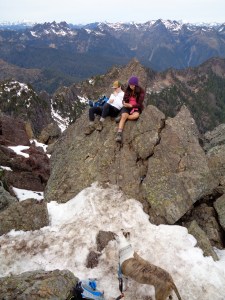 Snacks while the true summit was too packed