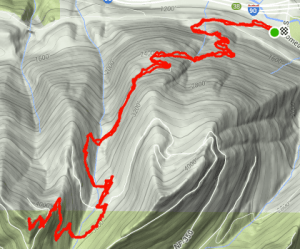 Strava map of Mt. Washington