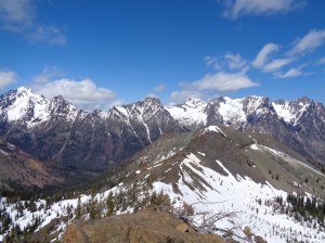 The Stuart range from Bean Peak