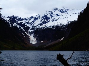 Foggy peak behind Goat Lake