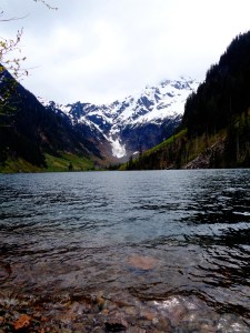 Foggy peak behind Goat Lake