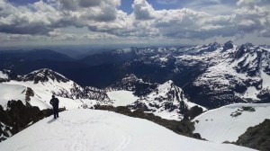 Brian looking over Venus and Spade Lakes