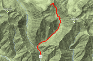 Strava Map of Bean Peak