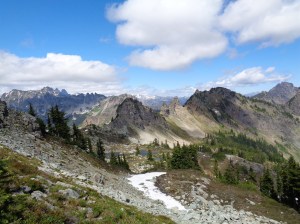The tarns I didn't make it to from above