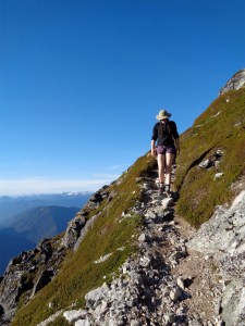 Trail beyond the scramble