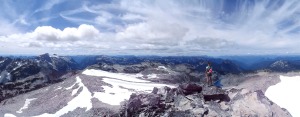 Panorama from just below the true summit