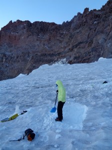 Jae working on our tent platform