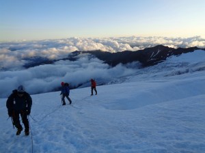 Above the clouds, sun rising, I mean it's basically haven