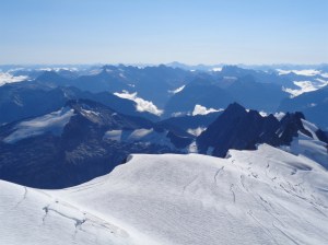 Looking across the Nooksack Cirque, Icy Peak on the left