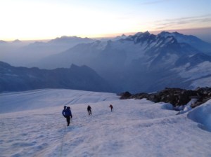 Sun beginning to rise